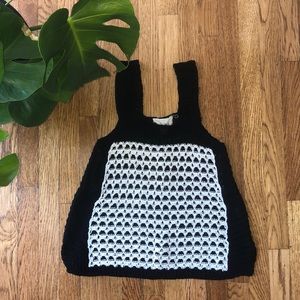 Crochet Black Tank Top